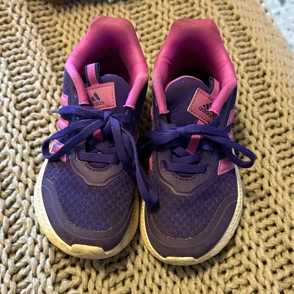 Adidas Kids Sneakers in Purple and Pink - Picture 1 of 7